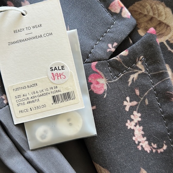 Zimmermann fleeting blazer size us 6 - Picture 3 of 6